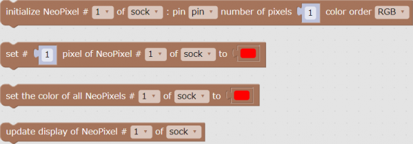 Blocks of "Display" - "NeoPixel" group