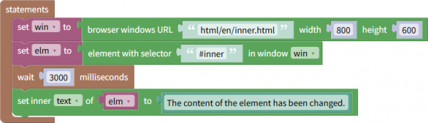 Example of getting an element and modifying its contents