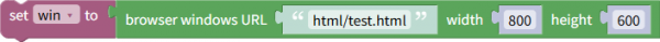 Open a web browser window and assign it to the variable "win"