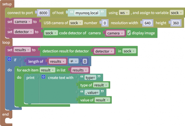 Example of a code detection program