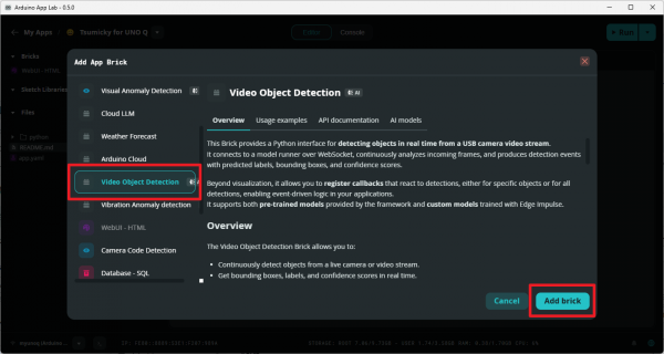 Video Object Detection Brick