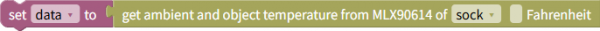 Get body temperature and ambient temperature together and assign them to variables.