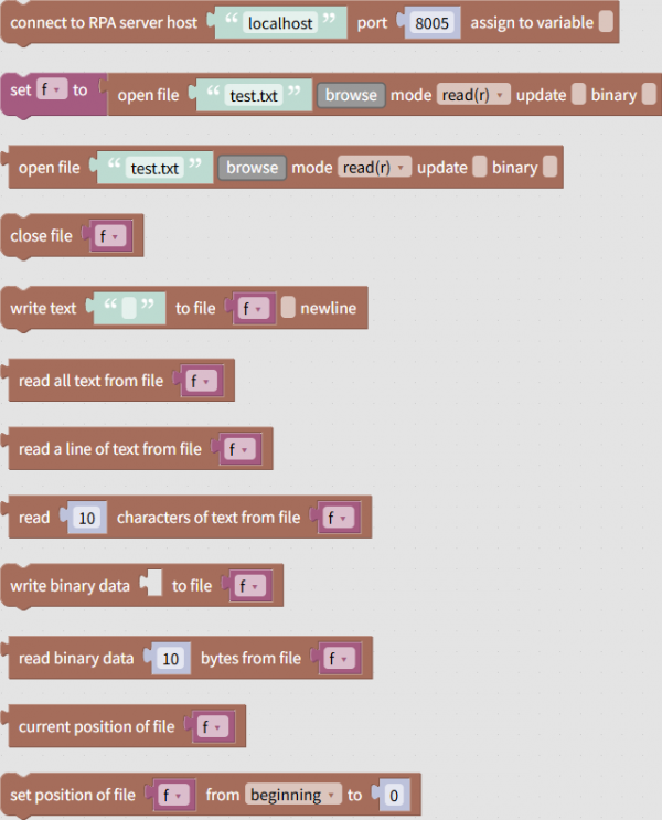 Blocks of "File" - "File Read/Write" group