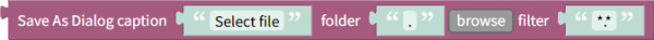 Show save file dialog
