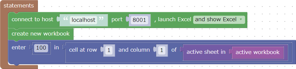 Enter 100 in the cell of 1st row and 1st column