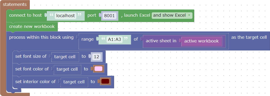 Perform multiple operations on cells (range) in succession