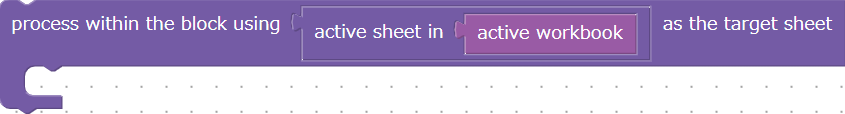 Block that performs multiple operations on one sheet