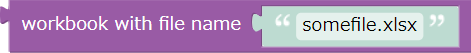 Block that specifies a workbook by file name