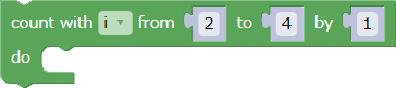 Repeat changing the variable value from 2 to 4