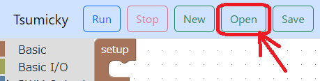 Open button