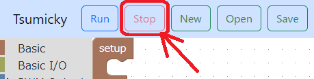 Stop button
