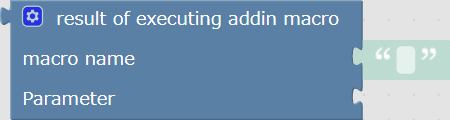 Results of running an addin macro