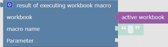 Results of running a workbook macro