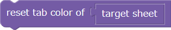 Reset sheet tab color