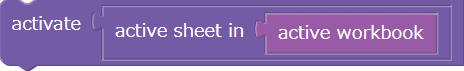 Activate sheet