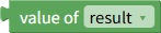 Get result value