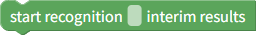 Start recognition