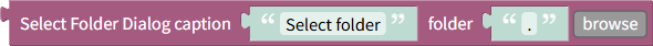 Show select folder dialog
