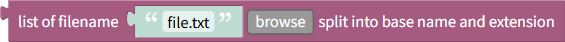 Split filename to basename and extension
