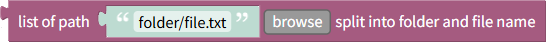 Split path to folder and filename