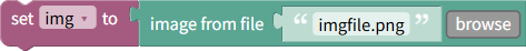 Open image and set to variable