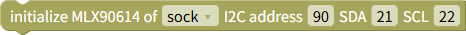 Initialize the MLX90614 by specifying the I2C pin number.