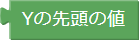 Yの先頭の値