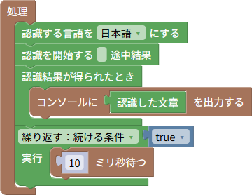 音声認識の例